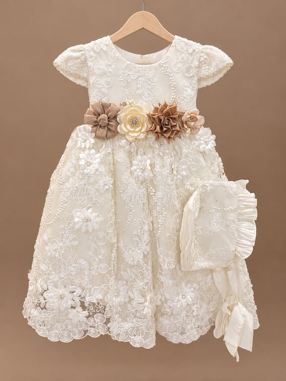 Vestido de Bautizo Celeste