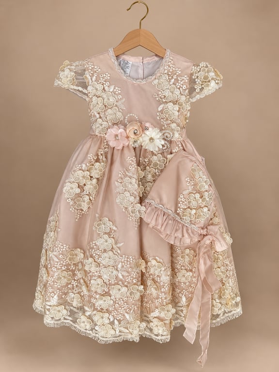 Vestido de Bautizo Ucrania Salmon
